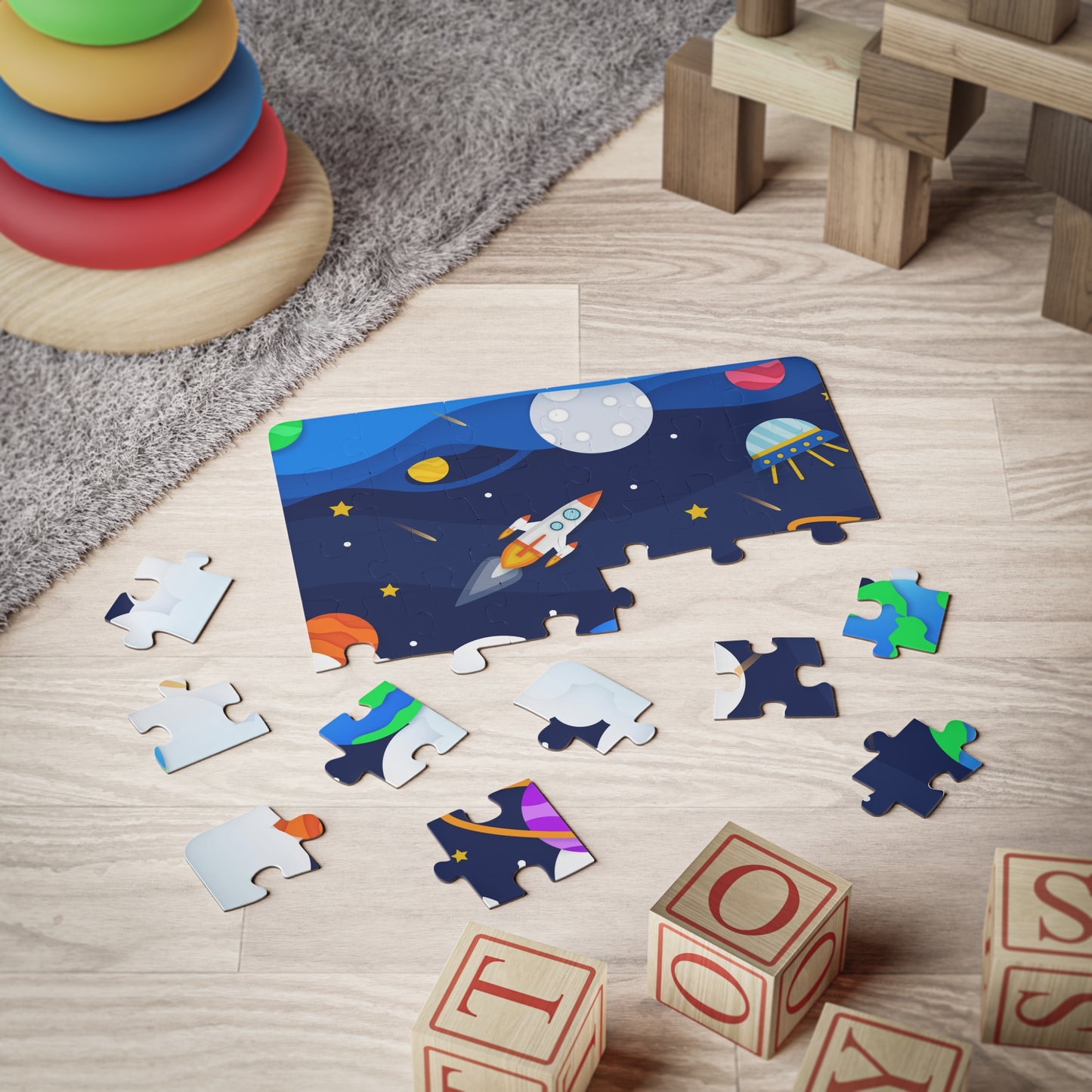 “Blast Off!” 30-Piece Space Puzzle