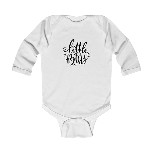 "little BOSS" Long Sleeve Bodysuit