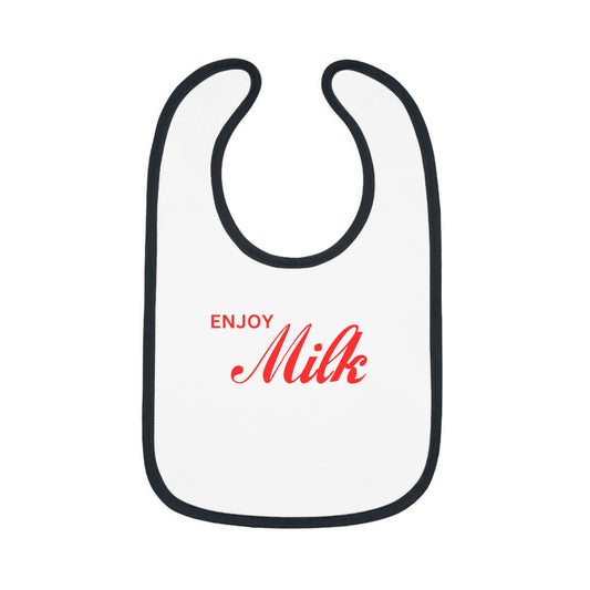 “Enjoy Milk” Retro Baby Bib