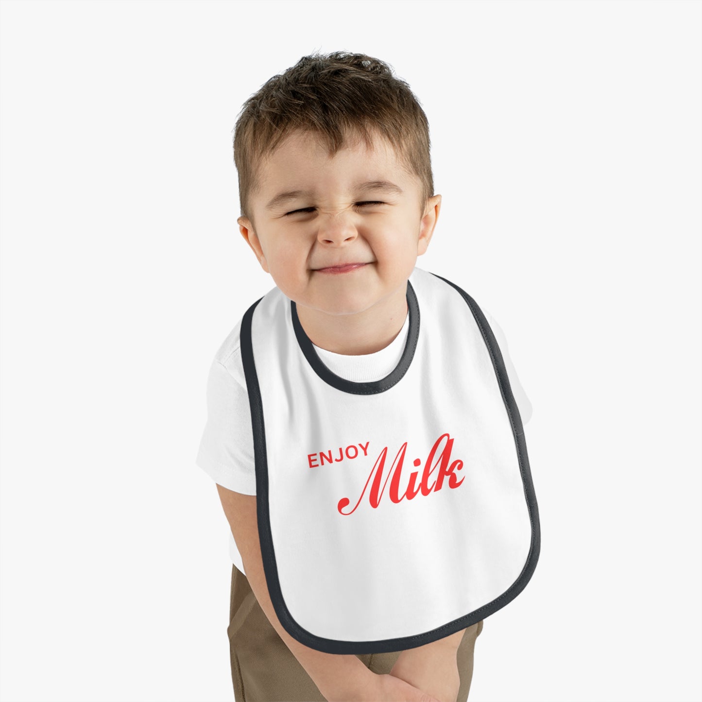 “Enjoy Milk” Retro Baby Bib