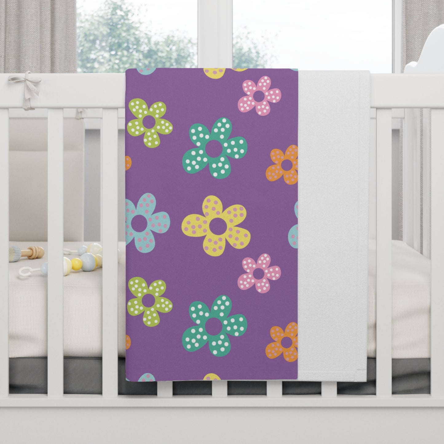 “Blossom Snuggles” Fleece Baby Blanket