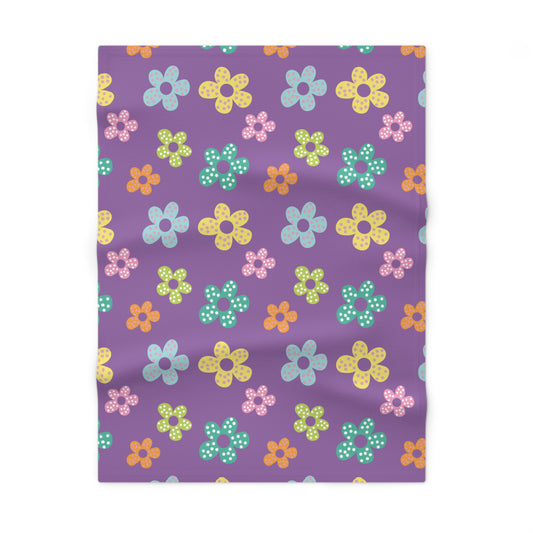 “Blossom Snuggles” Fleece Baby Blanket