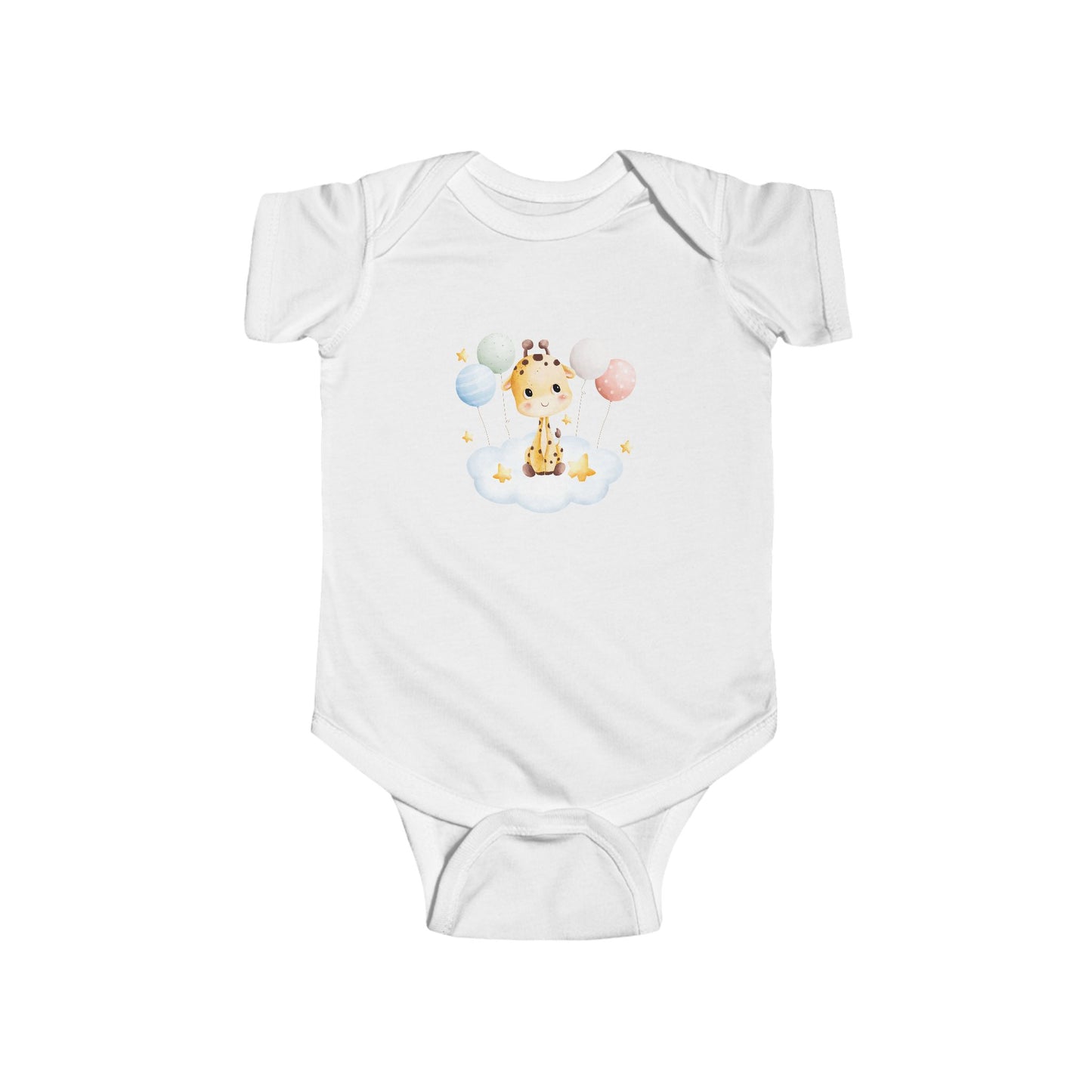 "Giraffe on a Cloud" Baby Bodysuit